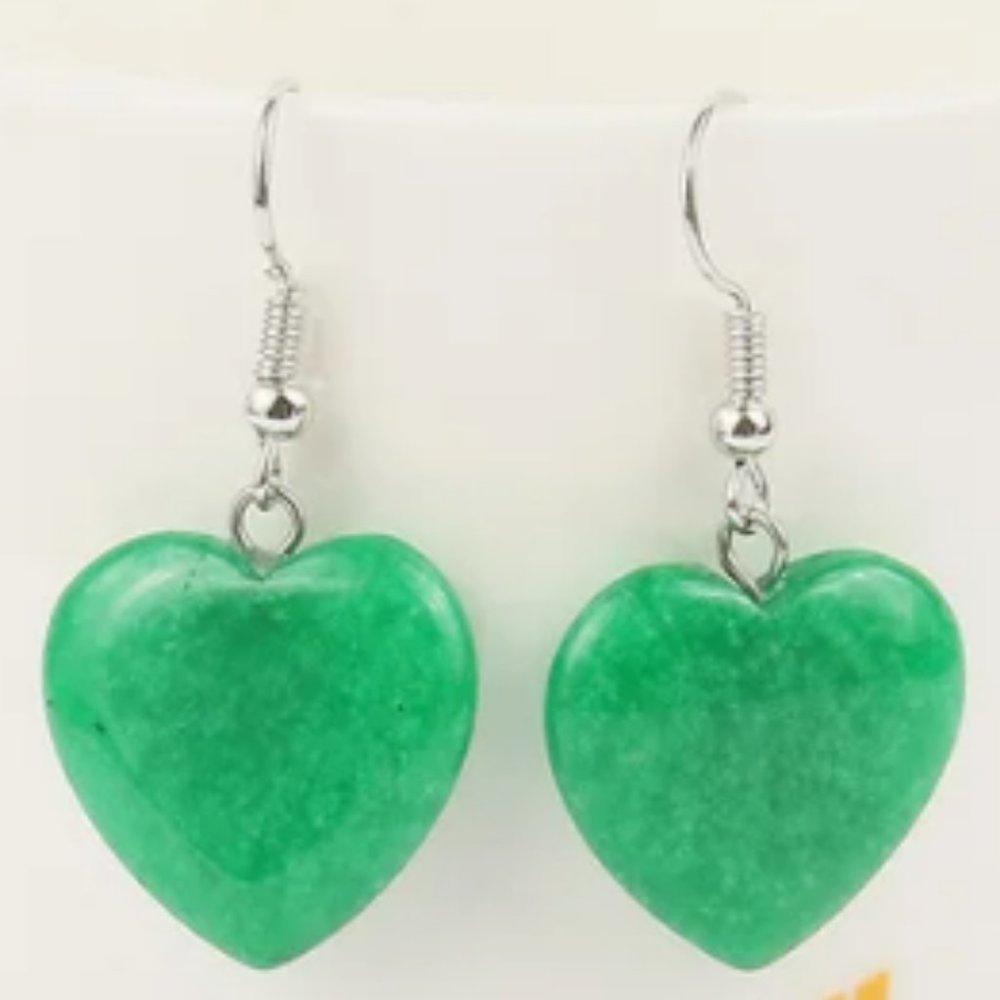 Jade Earrings,Colorful Earrings,Handmade Earrings